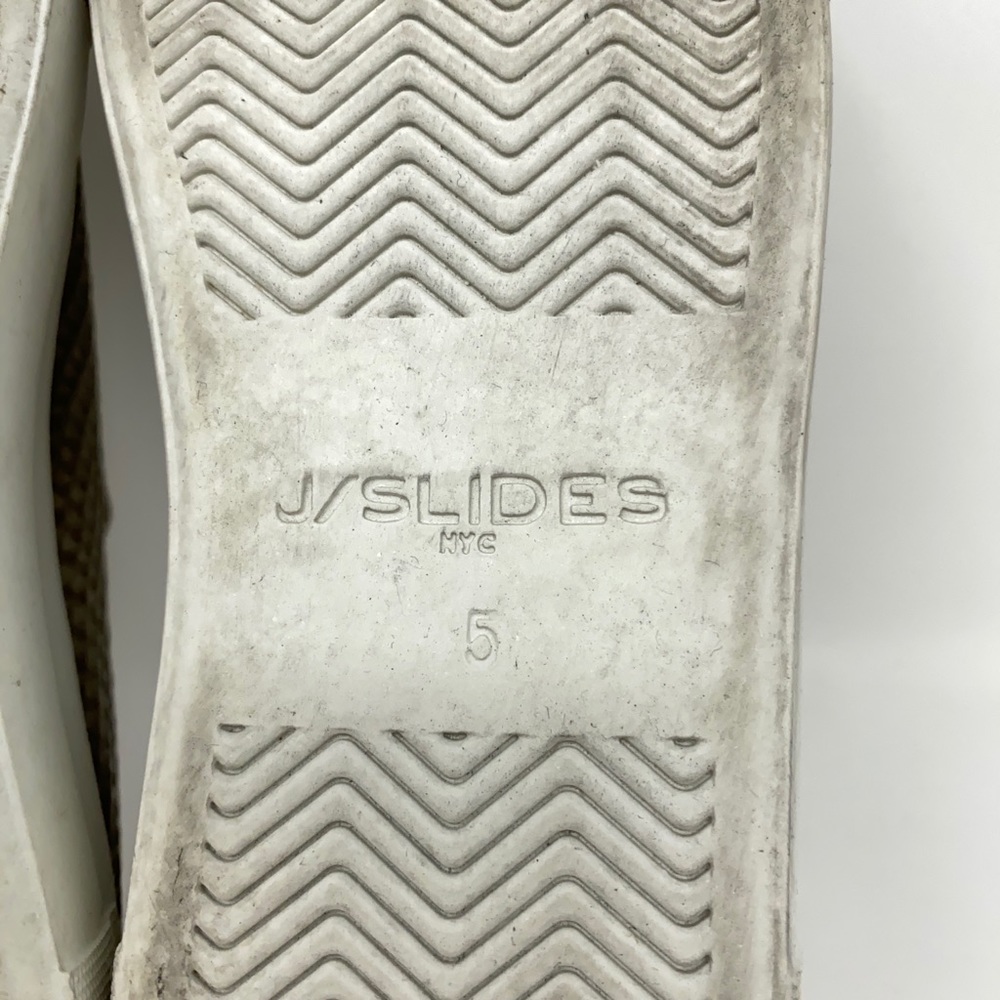 J/ Slides Leather Snake Print Embossed Slip On Pl… - image 7